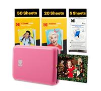 KODAK Step Instant Smartphone Photo Printer - 75 Sheets BUNDLE - Portable Mini Color Wireless Mobile Printer - Zink 2x3” Sticky-Back Photos - Bluetooth Compatible with Smart Devices - Fun App -Pink
