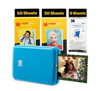 Kodak Step Instant Smartphone Photo Printer - 75 Sheets BUNDLE - Portable Mini Color Wireless Mobile Printer - Zink 2x3” Sticky-Back Photos - Bluetooth Compatible with Smart Devices - Fun App -Blue