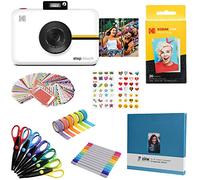 Kodak Step Touch 13MP Digital Camera & Instant Printer with 3.5 LCD Touchscreen (White) Scrapbook Bundle