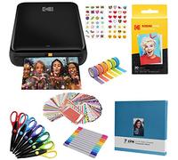 KODAK Step Wireless Mobile Instant Photo Printer (Black) Scrapbook Bundle