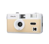 KODAK Ultra F9-35mm Reusable Argentic Camera, 31mm F/9 Fixed Lens, Built-in Flash, Easy Charging, Manual Rewinding, Ideal for Indoor Use - Beige