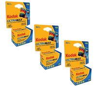 Kodak Ultramax 400 Color Print Film 36 Exp. 35mm DX 400 135-36 108 Pics Pack of 3 Basic
