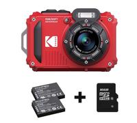 Kodak Waterproof PixPro WPZ2 red 4x zoom, WiFi + extra battery + 16GB memory card | ✅5 years warranty