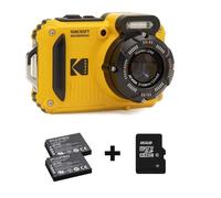 Kodak Waterproof WPZ2 Yellow 4x Zoom, Wi-Fi + extra Battery + 16GB Memory Card