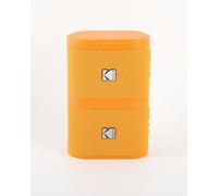 Kodak Wireless Bluetooth Speaker with Multi-Room Functionality, 4 Hour Playtime, Wireless Portable Speaker for Any Room, Magnetic Docking Station, 80m Wireless Range (2PC Overload Orange)
