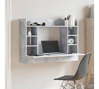 kodak wooden wall mounted laptop desk in concrete grey