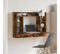 kodak wooden wall mounted laptop desk in smoked oak