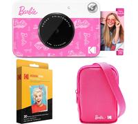 Kodak x Barbie Printomatic Full-Color Instant Print Digital Camera Barbie Starter Bundle (Signature Style)+ Barbie Deluxe Camera Case + Zink Paper (20