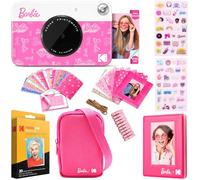 Kodak x Barbie Printomatic Full-Color Instant Print Digital Camera Gift Bundle (Signature Style)+ Case, Photo Album, Sticker & Hanging Frames, 50 Stickers + Zink Paper (20 Sheets)