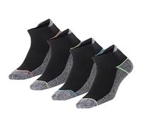 Kodal Copper Ankle Socks, Athletic Low Cut Running Socks for Men Women, Moisture Wicking, Odor Control, Breathable for Sweaty Feet (4 Pairs)