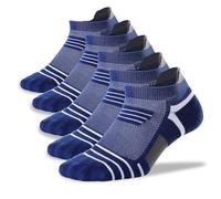 Kodal Copper Cushioned Athletic Ankle Socks, Low Cut Training Socks, Odor Free, Moisture Wicking, Arch Compression (5 Pairs)