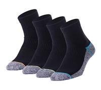 Kodal Copper Infused Quarter Socks Improve Foot Health Odor Control with Moisture Wicking Durable Comfortable Fit (4 Pairs)