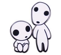 Kodama Japanese Tree Spirits Japan Folklore Myth Yamabiko Mountain Gods Cartoon Anime Kawaii 1.2" Enamel Pin Badge