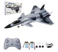 Kodbiby RC Plane J20 Remote Control Plane for Kids 2.4GHz 4CH Six Axis Gyroscope EPP Foam Backwards Somersault Lateral Rollover Inverted Flying Aerobatics Culvert Plane Camouflage Black 2 Battery
