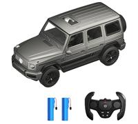 Kodbiby Remote Control Cars 2.4GHz RC Crawler Gesture Sensing Door Opening Three Open Modes One Key Auto Demo Projecting LED Lights Dynamic Music Off-Road Climbing Car Silver 2 Battery