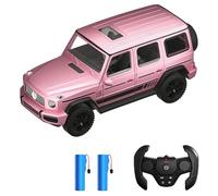 Kodbiby Remote Control Cars 2.4GHz RC Crawler Gesture Sensing Door Opening Three Open Modes One Key Auto Demo Projecting LED Lights Dynamic Music Off-Road Climbing Car Pink 2 Battery
