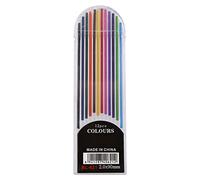 Kodbww 12Pcs 2.0 mm Mechanical Pencil Colors 2B Lead Refills Draft Drawing Writing Craf Plastic + Lead