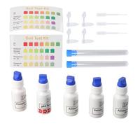 Kodbww Soil Test Set, Accurate Portable Soil Acidity, Nitrogen, Phosphorus and Potash Tester for Lawn, Garden Plant Plastic