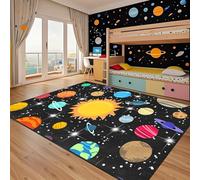 kodhyvj Solar System Rug - Cartoon Outer Space Rug for Boys Room Universe Galaxy Planet Print Rug Space Themed Educational Learning Kids Area Rugs for Boys Girls Bedroom 5x7 Feet