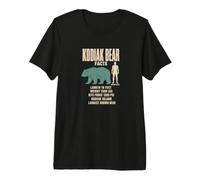 Kodiak Bear Facts Animal Record Size Comparison Chart Premium T-Shirt