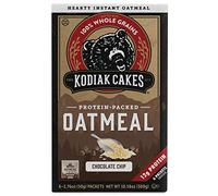 Kodiak Cakes Chocolate Chip Oatmeal, High Protein, Non-GMO, Instant Porridge, 100% Whole Grain Rolled Oats, 12 g of Protein per Pouch, 6 Porridge Sachets, 1 box - 10.58 oz