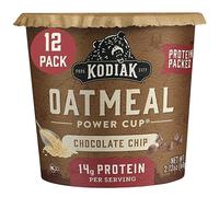 Kodiak Cakes Chocolate Chip Protein Oatmeal in a Cup, Instant Porridge Pot, Healthy Breakfast, 100% Whole Grain Rolled Oats, 14 g of Protein per Cup, 2.12oz (Pack of 12)