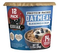 Kodiak Cakes Instant Protein Oatmeal Cups, Blueberries and Cream 60ml (Pack of 12)