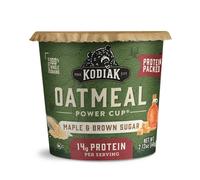 Kodiak Cakes Maple & Brown Sugar Protein Oatmeal in a Cup, Instant Porridge Pot, 100% Whole Grain Rolled Oats, 14 g of protein per cup, 2.12oz (Pack of 12)