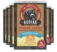 Kodiak Cakes Power Cakes, Pancake & Waffle Mix, Birthday Cake, High Protein, 100% Whole Grains, (Pack of 6)