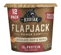 Kodiak Cakes Protein Pancake Flapjack Power Cup - Chocolate Chip and Maple Pancake Cups Just Add Water for Breakfast on the Go Cups, 2.29oz (Pack of 12)
