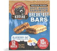 Kodiak Cakes Soft Baked Sandwich Breakfast Bar, Blueberry Oat, High Protein, 100% Whole Grain, 12 Boxes of 4 Bars (48 Bars Total)