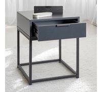 kodiak medium wooden bedside cabinet with 1 drawer in anthracite