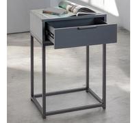 kodiak small wooden bedside cabinet with 1 drawer in anthracite
