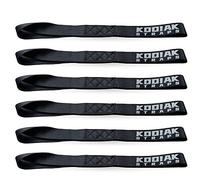 KODIAK STRAPS Soft Loop Tie Down Straps - 1.5 x 18 inches- 10,000 lb Load Capacity - Black 6 Pack - Loops for Securing ATV, UTV, Motorcycles, Scooters, Dirt Bikes, Lawn & Garden Equipment by