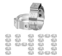 Kodilin 140-Pack 3/4 Pex Crimp Rings, Heavy-Duty 304 Stainless Steel Single Ear Pex Clamps Wider & Thicker Pex Cinch Clamps for Superior Grip & 360° Seal, Fits PEX Tubing Pipe Fitting Connections
