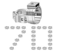 Kodilin 70-Pack 3/8 Pex Crimp Rings, Heavy-Duty 304 Stainless Steel Single Ear Pex Clamps Wider & Thicker Pex Cinch Clamps for Superior Grip & 360° Seal, Fits PEX Tubing Pipe Fitting Connections