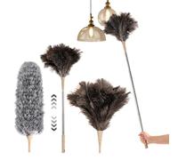 Kodivenj 2PCS Ostrich Feather Duster 55",Ostrich Feather & Microfiber