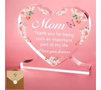 kodivenj Gifts for Mum from Daughter or Son,Mom Birthday Gifts Acrylic Heart Shape Plaques Mum Gifts Acrylic Plaque Gifts Mommy Christmas Birthday Gifts,Gifts for Mommy,Mother,Stepmom,New Mum