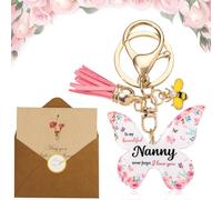 kodivenj Nanny Gifts,Nanny Birthday Gifts Nanny Keyring Nanny Gifts Mothers Day Gifts Best Nanny Gifts from Grandchildren Keychain Gifts Granny Christmas Birthday Gifts,Gifts for Grandma