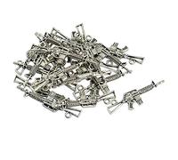 Kodxylytix 20 Pcs Antique Silver Charms Pendant DIY Jewelry Craft 44.5 x 14mm Toy Gun