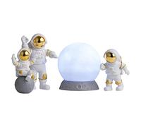 Kodxylytix 4pcs Astronaut Figurine Set Home Decor Cute Sstronaut Statue Desktop Decor Gold White