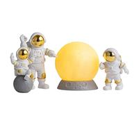 Kodxylytix 4pcs Astronaut Figurine Set Home Decor Cute Sstronaut Statue Desktop Decor Gold Yellow