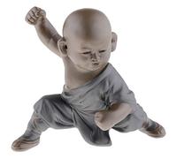 Kodxylytix Ceramic Small Buddha Statue kung fu Monk Figurine Tea pet Ornaments Type -3