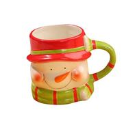 Kodxylytix Christmas Coffee Mugs Cartoon Ceramic Mug for Christmas Valentines Day Gifts Snowman 8.5x10 cm