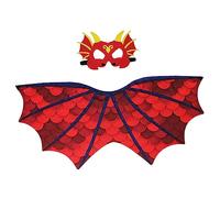 Kodxylytix Dinosaur Wing Mask Dragon Costume Cosplay for Nightclub Role Play Masquerade Red 120x60 cm