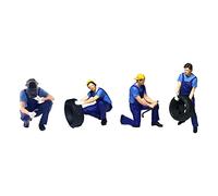 Kodxylytix Resin 1/64 Tiny People Car Model Figurines Role Play Figures Decor Blue B 4 people