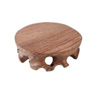 Kodxylytix Wooden Base Round Exquisite Figurines Stand Clear Texture Fadeproof Pedestal Craft Home Room Gift Souvenirs Retail 9 cm
