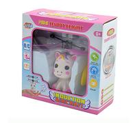 Kögler 54517 - Unicorn Mini Flyer with remote control and USB cable, flying unicorn with LED light effect and propeller, manually controlled, girl aged 6 and over