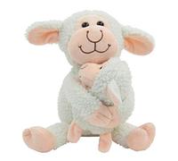 Kögler 75958 Labertier Sheep with Baby Bonnie and Fina Approximately 23 cm Talking Plush Toy with Playback Function Everything Funny and Moves Battery-Operated