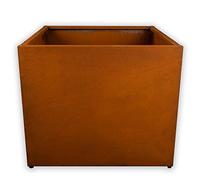 Köhko Corten Steel Planter Box, Square 50 x 50 x 40 cm, Outdoor Use